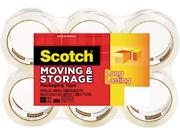 Scotch 3650 6 Moving Storage Tape 1.88 x 54.6 yards 3 Core Clear 6 Rolls Pack