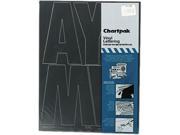 Chartpak 01184 Press On Vinyl Uppercase Letters Self Adhesive Black 6 h 38 Pack