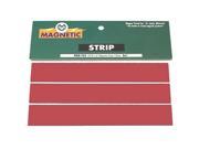 Magna Visual PMR 763 Magnetic Write On Wipe Off Pre Cut Strips 6 x 7 8 Red 25 Pack