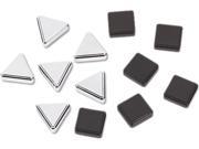 Quartet 1250 Metallic Magnets Magnetic Black; Silver 12 Pack