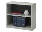 Safco 7170GR Value Mate Series Bookcase 2 Shelves 31 3 4w x 13 1 2d x 28h Gray