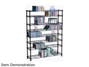 Atlantic 3020 Maxsteel 8 Tier Multimedia Rack For 440 CDs Or 228 DVDs And Bluray In Black