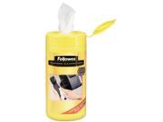 Fellowes 99722 Telephone Surface Cleaner Wet Wipes Cloth 5 x 6 100 Tub