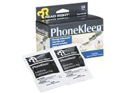 Read Right RR1203 PhoneKleen Wet Wipes Cloth 5 x 5 18 Box