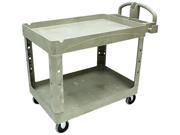 Rubbermaid Commercial 452088BG Heavy Duty Utility Cart 2 Shelf 25 7 8w x 45 1 4d x 33 1 4h Beige