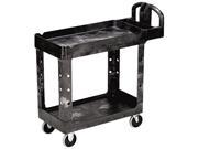 Rubbermaid 450088BK Heavy Duty Utility Cart Two Shelf 17 1 8w x 38 1 2d x 38 7 8h Black