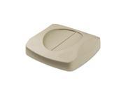 Rubbermaid Commercial Swing Top Lid for Untouchable Recycling Center 16 Square Beige