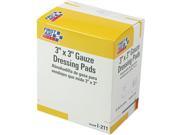 First Aid Only I 211 Gauze Dressing Pads 3 x 3 10 Box