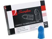 Swingline 54019 Gripeez Finger Tips Size 11 1 2 Medium Blue 12 Pack