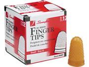 Swingline 54031 Rubber Finger Tips Size 11 Small Amber 12 Pack