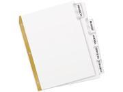Avery 11122 WorkSaver Big Tab Dividers Clear Tabs 5 Tab Letter White