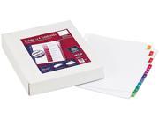 Avery 11169 Ready Index Table Contents Dividers 10 Tab 1 10 Letter Assorted 24 Sets Box