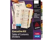 Avery 11277 Ready Index Contents Dividers 10 Tab 1 10 Letter Multicolor 10 Set