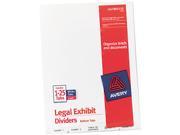 Avery 11378 Avery Style Legal Bottom Tab Divider Title Exhibit 1 25 Letter White