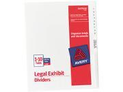 Avery 11381 Avery Style Legal Side Tab Divider Title 1 10 Letter White 1 Set