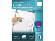 Avery 11450 Index Maker Clear Label Punched Dividers 8 Tab Letter
