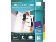 Avery 11816 Ready Index Table Contents Dividers 5 Tab Letter Assorted 5 Set