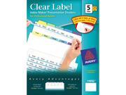 Avery 11992 Index Maker Clear Label Contemporary Color Dividers 5 Tab 25 Sets Box