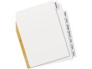 Avery 23078 Big Tab Write On Dividers w Erasable Laminated Tabs White Set of 8