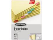 Wilson Jones 54130 Gold Pro Insertable Tab Index Multicolor 8 Tab Letter Buff Sheets