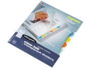 Wilson Jones 55063 View Tab Transparent Index Dividers 8 Tab Round Letter Assorted 8 Set