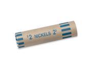 MMF Industries 2160600B08 Preformed Tubular Coin Wrappers Nickels 2 1000 Wrappers Box