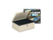STEELMASTER by MMF Industries 221612003 Heavy Duty Steel Cash Box w 7 Compartments Latch Lock Sand