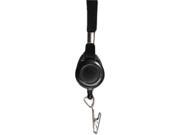 Advantus 75549 Lanyards with Retractable ID Reels Clip Style 36 Long Black 12 Box