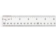 Westcott 10562 Acrylic Ruler w Two Beveled Edges and Hang Up Hole 12 Clear