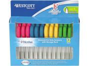 Westcott 14872 Kids 5 Pointed Scissors 12 Pack with Microban Protection