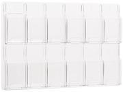 Safco Reveal Clear Literature Displays 12 Compartments 30 w x 2d x 20 1 2h Clear