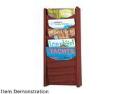 Safco Solid Wood Wall Mount Literature Display Rack 11 1 4w x 3 3 4d x 24h Mahogany