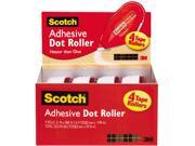 3M 6055BNS Scotch Adhesive Dot Roller Value Pack 0.3 in x 49 ft. 4 PK