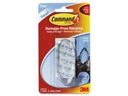 3M 17093CLR Outdoor Large Clear Window Hook with Clear Strips