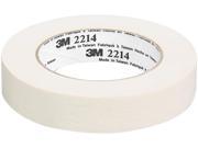3M 221424X55 2214 Paper Masking Tape 0.94 Width x 60.15 yd Length Pressure Sensitive Easy Tear Residue free 36 Carton Tan