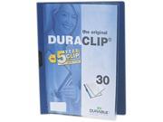 Durable 220307 DuraClip Report Cover w Clip Letter Holds 30 Pages Clear Dark Blue