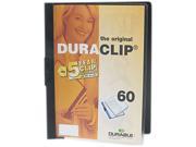 Durable 221401 DuraClip Report Cover w Clip Letter Holds 60 Pages Clear Black