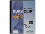 Durable 616528230180 DuraClip Report Cover w Clip Letter Holds 30 Pages Clear Navy Blue