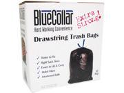 BlueCollar N6034YK RC1 Drawstring Trash Bags 20 30 gal 1.0 mil 30 x 34 Black 40 Box