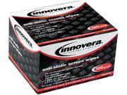 Innovera IVR51516 Screen Cleaning Wipes Alcohol free Cloth 6 1 4 x 4 3 4 White 100 Pack