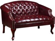 Boss Office Supplies BR99802 BY Classic Traditional Button Tufted Loveseat.