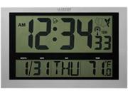 La Crosse 513 1211 Atomic Wall Clock with Jumbo LCD Display with Indoor Temperature