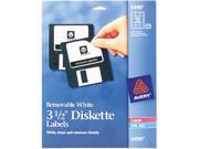 Avery 6490 Diskette Label 3.50 Length 375 Pack 15 Sheet Laser Inkjet White