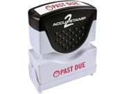 Accustamp2 035571 1 5 8 x 1 2 Red Past Due Accustamp2 Shutter Stamp with Microban