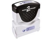 Accustamp2 035573 1 5 8 x 1 2 Blue Entered Accustamp2 Shutter Stamp with Microban
