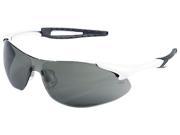 Crews IA132AF Inertia Polycarbonate Safety Glasses with White Frame and Gray Anti Fog Lens
