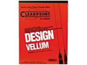 Clearprint 10001410 Design Vellum Paper 16lb White 8 1 2 x 11 50 Sheets Pad