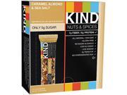 KIND 18533 Nuts and Spices Bar Caramel Almond Sea Salt 1.4 oz Bar 12 Box
