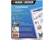 Black Decker BOSLAMLET325 TimeShield Laminating Pouches 3 mil 8 1 2 x 11 25 Pack