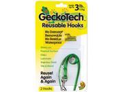 Duck 282313 GeckoTech Reusable Hooks Plastic 3 lb Capacity Clear 2 Hooks